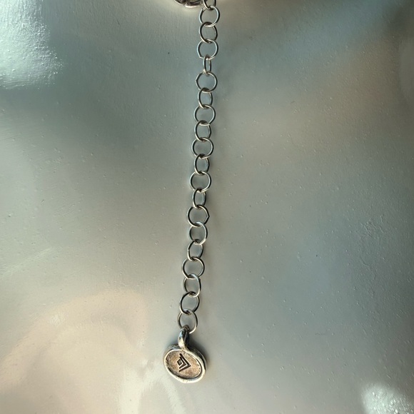 Silpada “Precious Pebbles” Necklace Sterling Silver Mixed Metal Minimalist - Picture 4 of 7